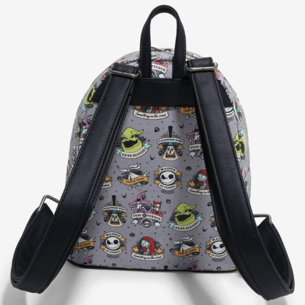 Loungefly The Nightmare Before Christmas Tattoo Art Mini Backpack New with Tags! - Picture 5 of 8